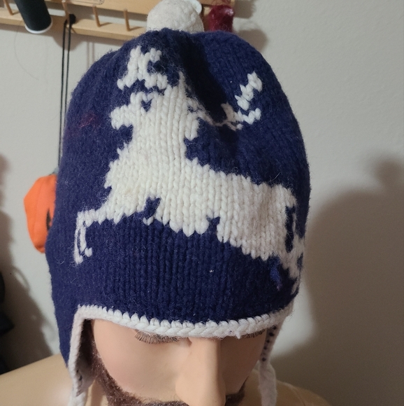 NATIVE WORLD 100% WOOL WINTER CAP MADE IN ECUADOR - Picture 2 of 6